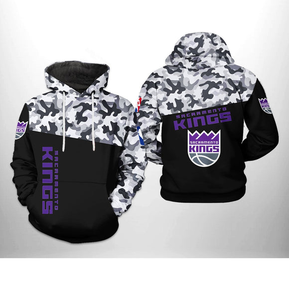 [SALE] 18% OFF Black Sacramento Kings Camo Hoodie For Men Women