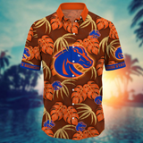Boise State Broncos Hawaiian Shirt Leafs Printed For Men