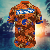 Boise State Broncos Hawaiian Shirt Leafs Printed For Men