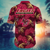 Boston College Eagles Hawaiian Shirt Leafs Printed For Men
