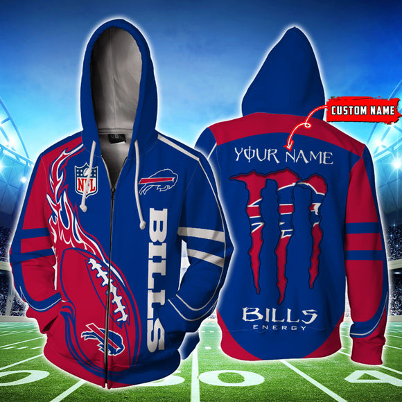 [SALE] 20% OFF Best Buffalo Bills Hoodie Mens Ball Flame - zipper Hoodies