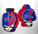 [SALE] 18% OFF Buffalo Bills Skull Hoodie 3D For Men Women