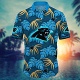 20% OFF Carolina Panthers Hawaiian Shirt Leafs Printed For Men