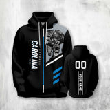 18% OFF Black Carolina Panthers Pullover Hoodie Personalized Name & Number - 4 fan shop