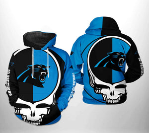 [SALE] 18% OFF Carolina Panthers Skull Hoodie 3D For Men Women