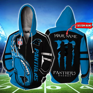 [SALE] 20% OFF Best Carolina Panthers Hoodie Mens Ball Flame - zipper hoodies