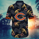 Chicago Bears Hawaiian Shirt Leafs Printed For Men