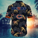 Chicago Bears Hawaiian Shirt Leafs Printed For Men