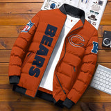 [SALE] 20% OFF Best Men’s Chicago Bears Puffer Jacket Custom Name - ORANGE COLOR