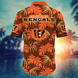 20% OFF Cincinnati Bengals Hawaiian Shirt Leafs Printed For Men