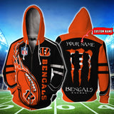 [SALE] 20% OFF Best Cincinnati Bengals Hoodie Mens Ball Flame - zipper hoodies