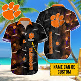 15% OFF Clemson Tigers Shirt Tropical Leaf Custom Name For Sale