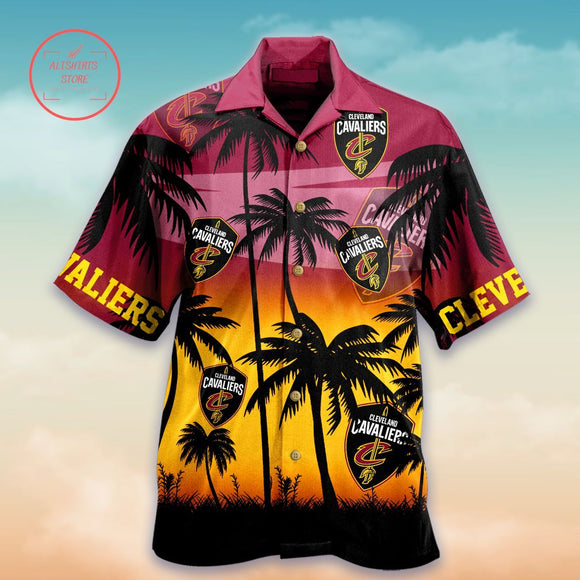 Cleveland Cavaliers Hawaiian Shirt Palm Trees