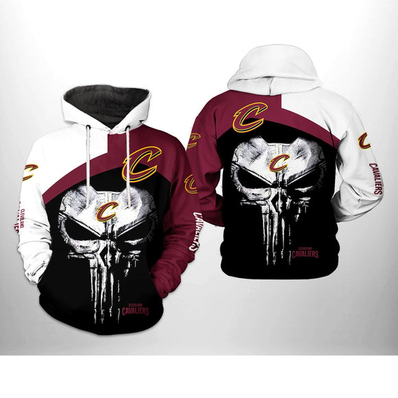 [SALE] 18% OFF Best Cleveland Cavaliers Skull Hoodie For Men Women