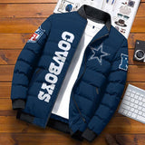 Men's Dallas Cowboys Puffer Jacket Energy custom name 