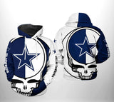 [SALE] 18% OFF Dallas Cowboys Skull Hoodie 3D For Men Women