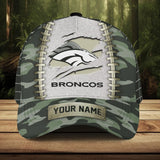 Lowest Price Denver Broncos Camo Hat Custom Name