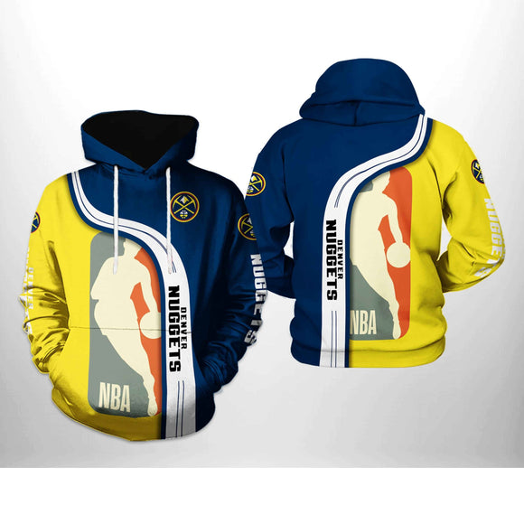 [SALE] 18% OFF Denver Nuggets Hoodie Color Block For Men Women