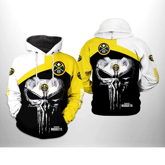 [SALE] 18% OFF Best Denver Nuggets Skull Hoodie For Men Women