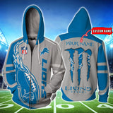 [SALE] 20% OFF Best Detroit Lions Hoodie Mens Ball Flame - zipper hoodies