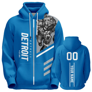 18% OFF Detroit Lions Pullover Hoodie Personalized Name & Number - 4 FAN SHOP