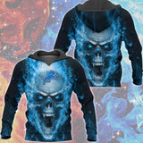 20% OFF Detroit Lions Skull Hoodies 3D With Zipper, Pullover