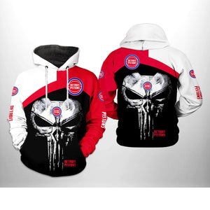 [SALE] 18% OFF Best Detroit Pistons Skull Hoodie For Men Women