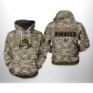 SALE] 18% OFF Best East Carolina Pirates Camo Hoodies For Men Women – Color Camouflage