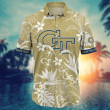 20% OFF Georgia Tech Yellow Jackets Hawaiian Shirt Tropical Flower