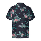Golf Hawaiian Shirt Tropical Flower For Men