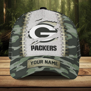 Lowest Price Green Bay Packers Camo Hat Custom Name