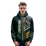 Green Bay Packers Personalized Name & Number Pullover Hoodie - 4 fan shop