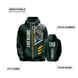 Green Bay Packers Personalized Name & Number Pullover Hoodie - 4 fan shop