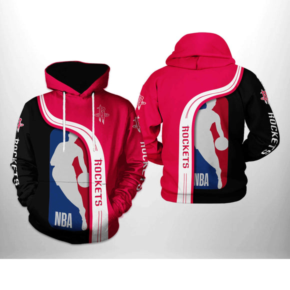 [SALE] 18% OFF Houston Rockets Hoodie Color Block For Men Women