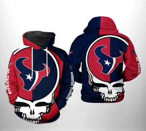 [SALE] 18% OFF Houston Texans Skull Hoodie 3D For Men Women