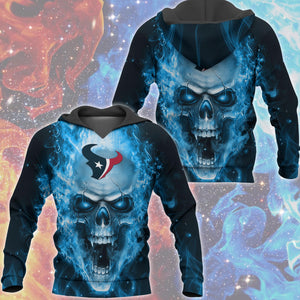 20% OFF Houston Texans Skull Hoodies 3D With Zipper, Pullover
