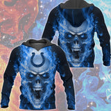 20% OFF Indianapolis Colts Skull Hoodies 3D With Zipper, Pullover