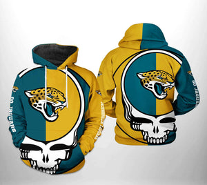 [SALE] 18% OFF Jacksonville Jaguars Skull Hoodie 3D For Men Women