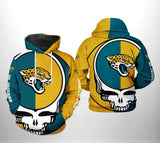 [SALE] 18% OFF Jacksonville Jaguars Skull Hoodie 3D For Men Women