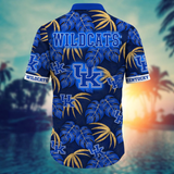 Kentucky Wildcats Hawaiian Shirt Leafs Printed For Men
