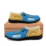 20% OFF Best Velvet Los Angeles Chargers Moccasin Slippers For Men Women