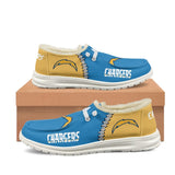 20% OFF Best Velvet Los Angeles Chargers Moccasin Slippers For Men Women