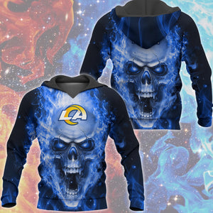 20% OFF Los Angeles Rams Skull Hoodies 3D With Zipper, Pullover