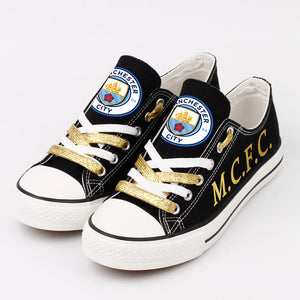 The Best Manchester City Shoes & Sneakers For Men Women - Black canvas shoes