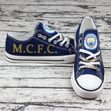 The Best Manchester City Shoes & Sneakers For Men Women - Blue canvas shoes