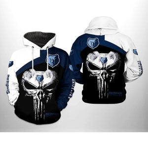 [SALE] 18% OFF Best Memphis Grizzlies Skull Hoodie For Men Women