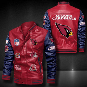 Men’s Arizona Cardinals Leather Jacket red
