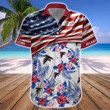 15% OFF Men's Atlanta Falcons Hawaiian Shirt USA Flag - Now