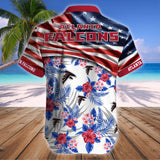 15% OFF Men's Atlanta Falcons Hawaiian Shirt USA Flag - Now