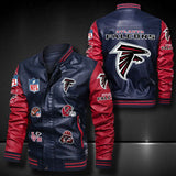 Men’s Blue Atlanta Falcons Leather Jacket Vintage